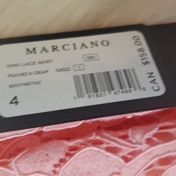 MARCIANO Guess Xing High Waist Pink Lace Midi Skirt - Size 4, S, Small - Picture 9 of 9